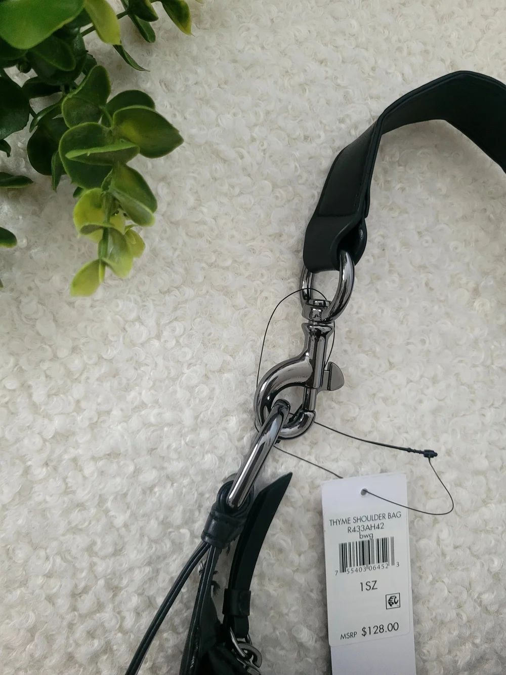 DKNY Black Pebbled Leather Hobo Shoulder Bag with Silver Hardware